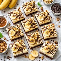 Chocolate Bottom Banana Cheesecake Bars