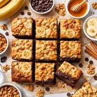 Chocolate Bottom Banana Squares