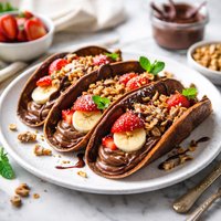 Chocolate Breakfast Taco Crepes