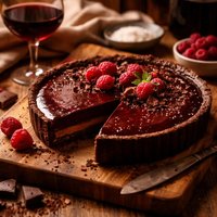 Chocolate Cabernet Sauvignon Tart