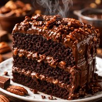 Chocolate Cake with Chocolate Pecan Frosting
