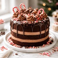 Chocolate Candy Cane Cake