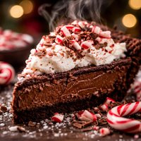 Chocolate Candy Cane Pie