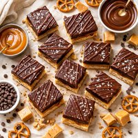 Chocolate Caramel Cookie Candy Squares