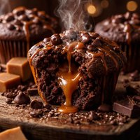 Chocolate Caramel Muffins Surprise