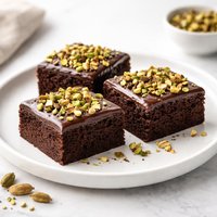 Chocolate Cardamom Brownies with Chocolate Pistachio Icing