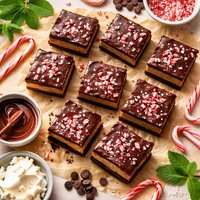Chocolate Cheesecake Candy Cane Bars