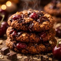 Chocolate Cherry and Oatmeal Cookies
