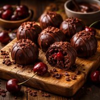 Chocolate Cherry Brownie Bons Bons