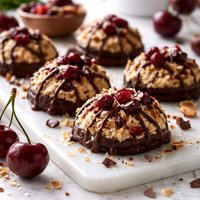 Chocolate Cherry Coconut Macaroons