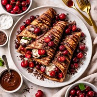 Chocolate Cherry Crepes