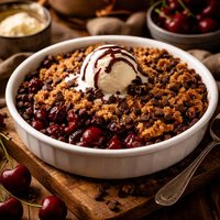 Chocolate Cherry Crisp