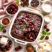 Chocolate Cherry Pudding Cake
