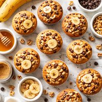Chocolate Chip Banana Nut Muffins