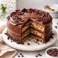 Chocolate Chip Cake with Chocolate Frosting