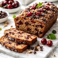 Chocolate Chip Cherry Fruitcake Loaf