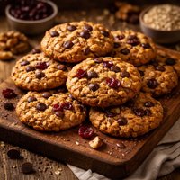 Chocolate Chip Cookies with Oatmeal Flax Cranberries and Nuts