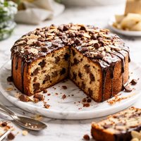 Chocolate Chip Marzipan Cake