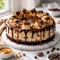 Chocolate Chip Peanut Butter Cheesecake