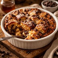 Chocolate Chip Portuguese Sweet Bread Pudding
