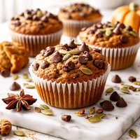 Chocolate Chip Pumpkin Muffins Vegan