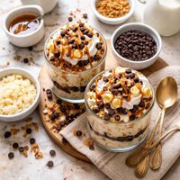 Chocolate Chip Toffee Layered Rice Pudding
