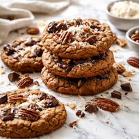 Chocolate Coconut and Pecan Cookies
