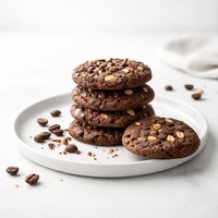 Chocolate Coffee Almond Cookies