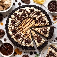 Chocolate Cookie and Coffee Ice Cream Pie