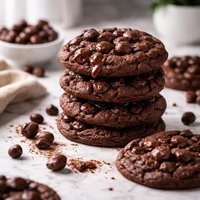 Chocolate Cookies with Chocolate Covered Raisins