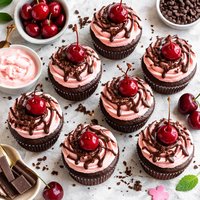 Chocolate Covered Cherry Cupcakes