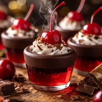 Chocolate Covered Cherry Jello Shots