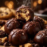 Chocolate Covered Chocolate Chip Cookie Mud Balls