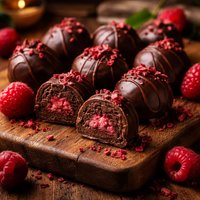 Chocolate Covered Raspberry Truffles