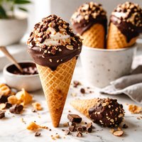 Chocolate Covered Waffle Cone