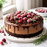 Chocolate Cranberry Cheesecake