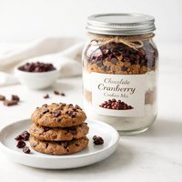 Chocolate Cranberry Cookies Mix in a Jar