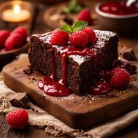 Chocolate Decadence with Raspberry Sauce