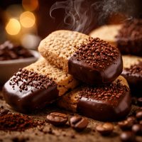 Chocolate Dip Cappuccino Shortbread