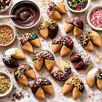 Chocolate Dipped Fortune Cookies