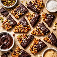 Chocolate Dipped Nut Brittle with Sea Salt