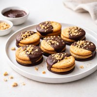 Chocolate Dipped Peanut Butter Cracker Sandwiches