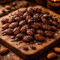 Chocolate Drizzled Almonds