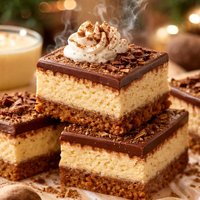 Chocolate Eggnog Cheesecake Squares