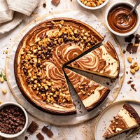 Chocolate Hazelnut Swirl Cheesecake