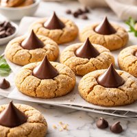 Chocolate Kiss Peanut Butter Cookies