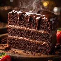 Chocolate Layer Cake with Chocolate Glaze