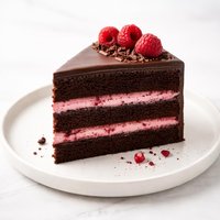 Chocolate Layer Cake with Raspberry Cream Filling