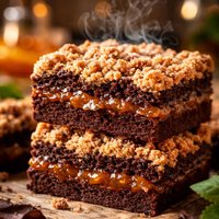 Chocolate Marmalade Crumb Cake Bars