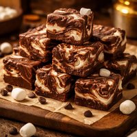 Chocolate Marshmallow Swirl Fudge